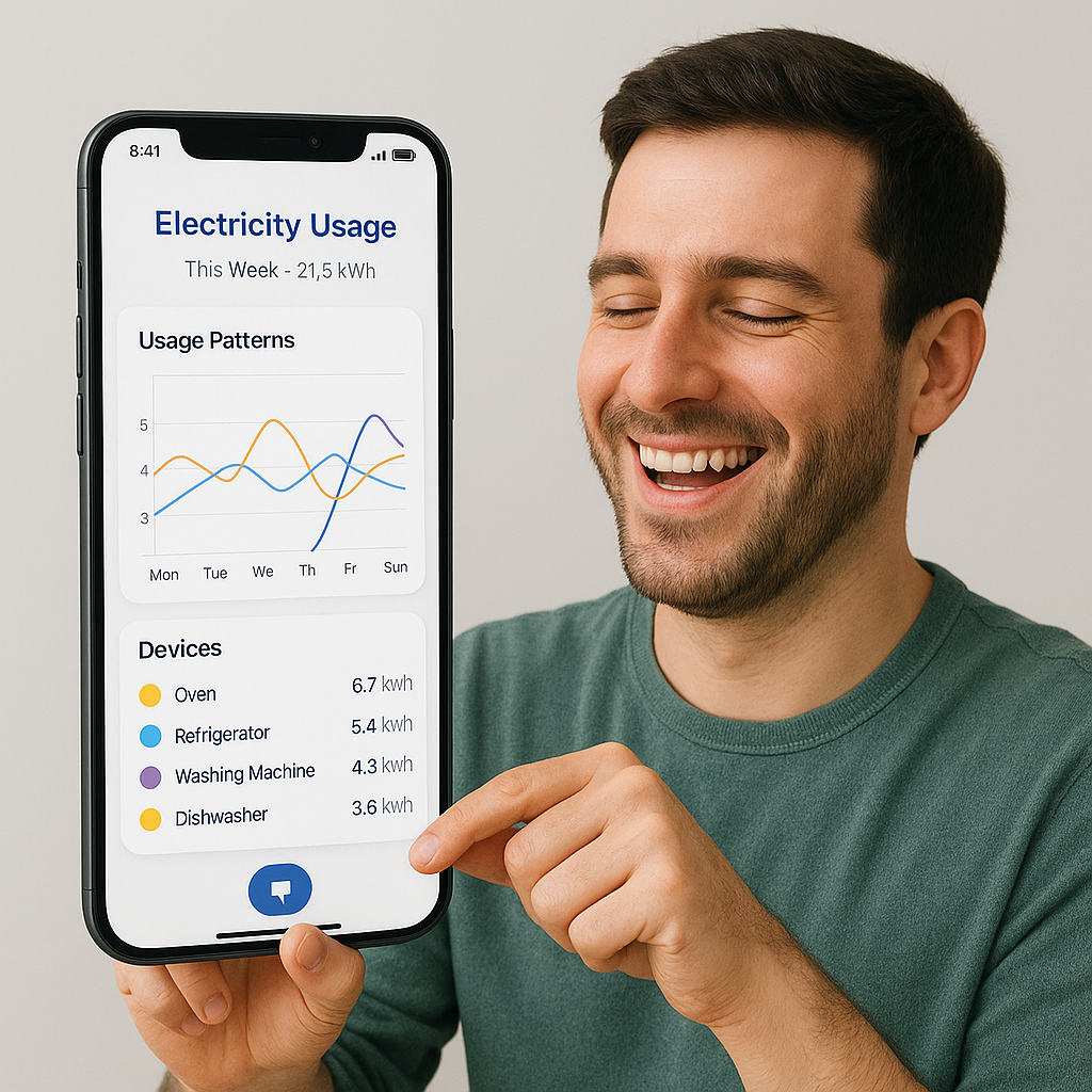 Dashboard d'ElectroTrack mostrant l'anàlisi de consum